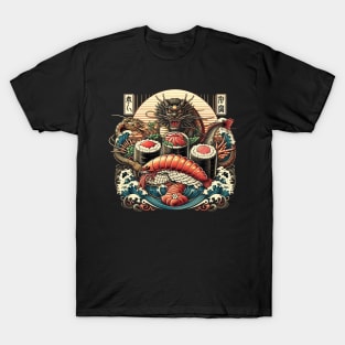 Sushi Dragon | Edo Era Inspired Japanese Sushi T-Shirt